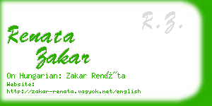 renata zakar business card